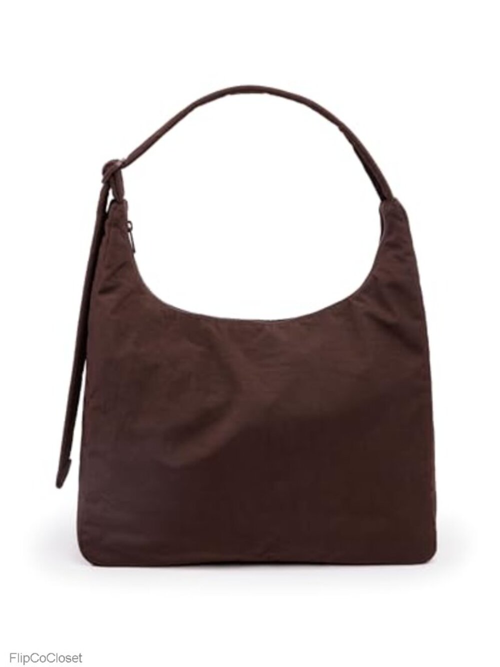 Recycled Nylon Shoulder Bag with Quilted Strap